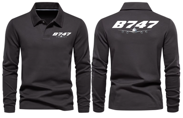BOEING 747 LONG SLEEVE POLO
